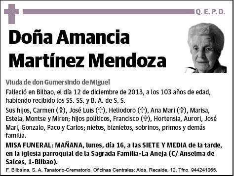 MARTINEZ MENDOZA,AMANCIA