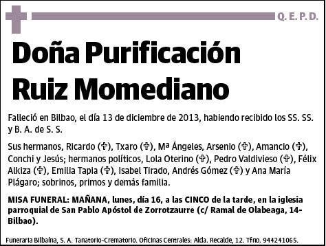 RUIZ MOMEDIANO,PURIFICACION