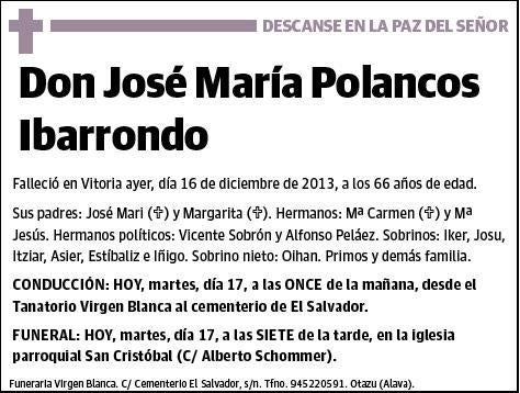 POLANCOS IBARRONDO,JOSE MARIA