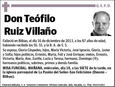 RUIZ VILLAÑO,TEOFILO