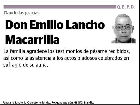 LANCHO MACARRILLA,EMILIO