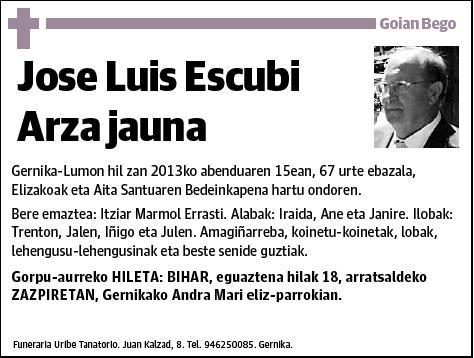 ESCUBI ARZA,JOSE LUIS