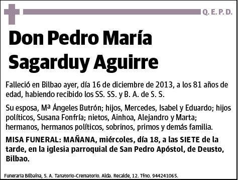 SAGARDUY AGUIRRE,PEDRO MARIA