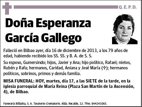 GARCIA GALLEGO,ESPERANZA