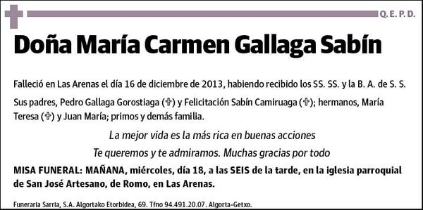 GALLAGA SABIN,MARIA CARMEN