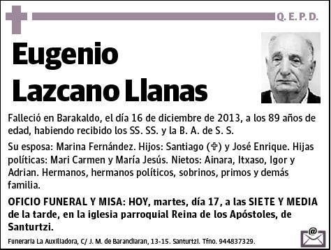 LAZCANO LLANAS,EUGENIO