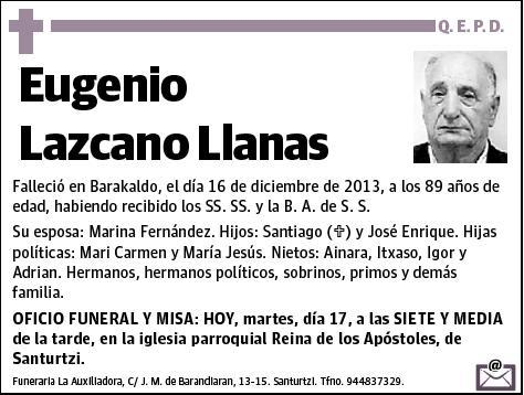 LAZCANO LLANAS,EUGENIO