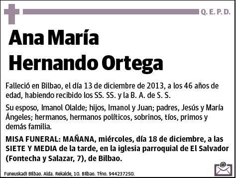 HERNANDO ORTEGA,ANA MARIA