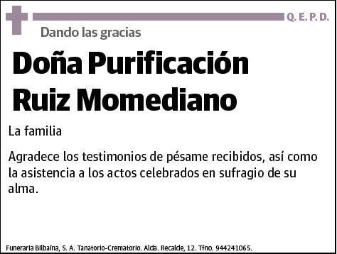 RUIZ MOMEDIANO,PURIFICACION