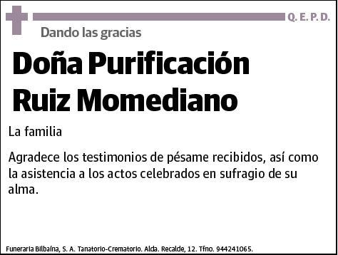 RUIZ MOMEDIANO,PURIFICACION