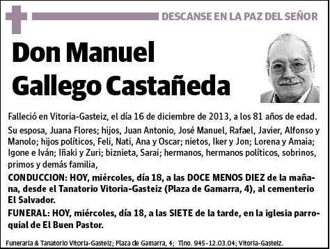 GALLEGO CASTAÑEDA,MANUEL