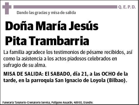 PITA TRAMBARRIA,MARIA JESUS