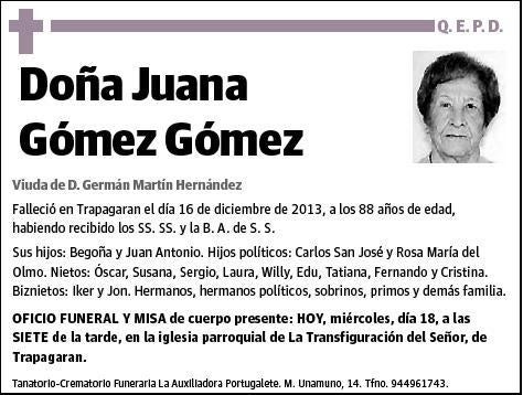 GOMEZ GOMEZ,JUANA