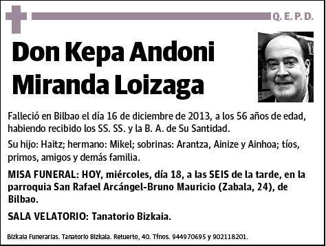 MIRANDA LOIZAGA,KEPA ANDONI