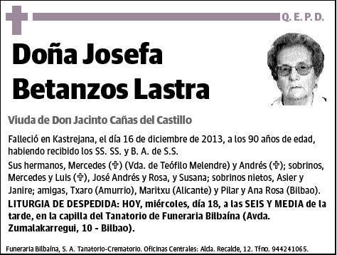 BETANZOS LASTRA,JOSEFA