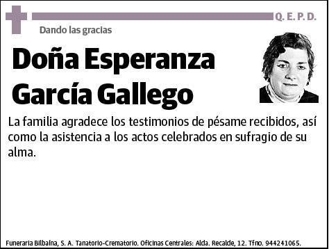 GARCIA GALLEGO,ESPERANZA