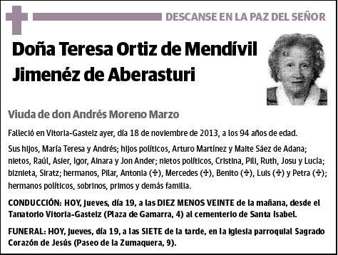 ORTIZ DE MENDIVIL JIMENEZ DE ABERASTURI,TERESA