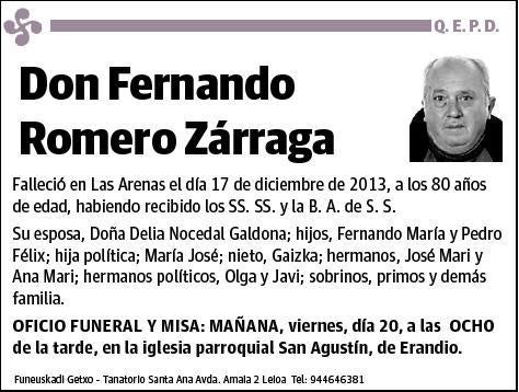 ROMERO ZARRAGA,FERNANDO