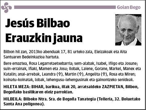 BILBAO ERAUZKIN,JESUS