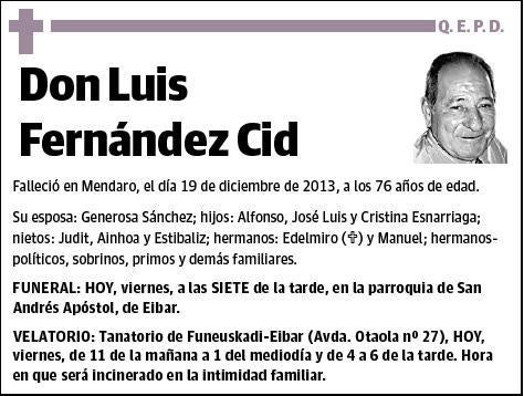 FERNANDEZ CID,LUIS