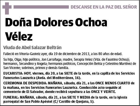 OCHOA VELEZ,DOLORES