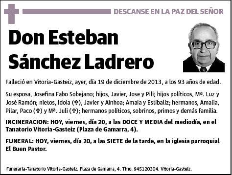 SANCHEZ LADRERO,ESTEBAN