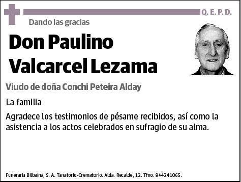 VALCARCEL LEZAMA,PAULINO