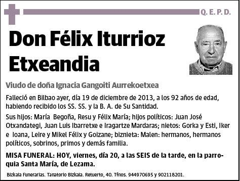 ITURRIOZ ETXEANDIA,FELIX