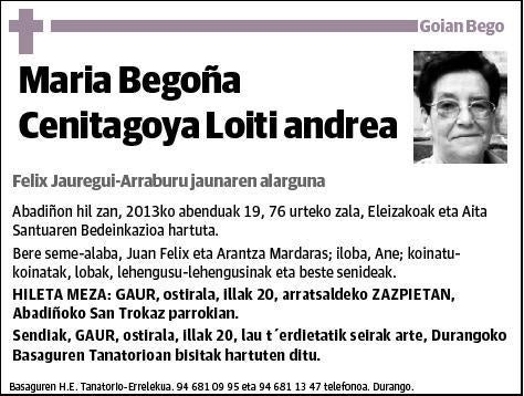 CENITAGOYA LOITI,MARIA BEGOÑA