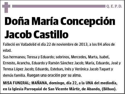 JACOB CASTILLO.MARÍA CONCEPCION