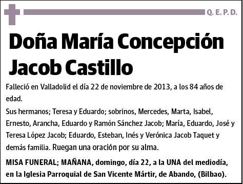 JACOB CASTILLO.MARÍA CONCEPCION