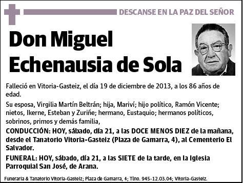 ECHENAUSIA DE SOLA,MIGUEL