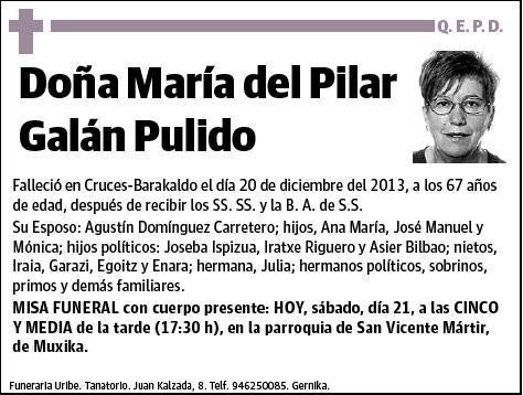 GALAN PULIDO,MARIA DEL PILAR