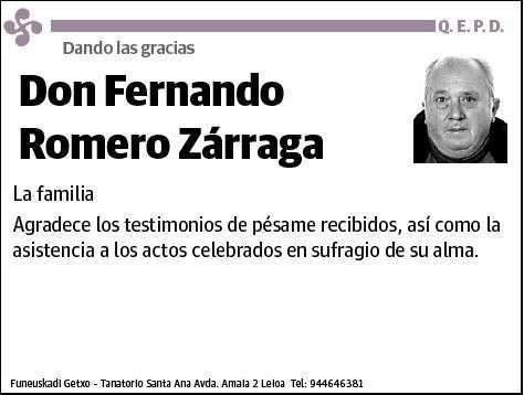 ROMERO ZARRAGA,FERNANDO