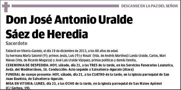 URALDE SAEZ DE HEREDIA,JOSE ANTONIO