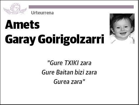 GARAY GOIRIGOLZARRI,AMETS