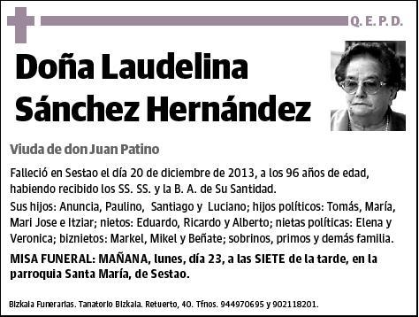 SANCHEZ HERNANDEZ,LAUDELINA