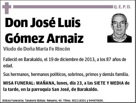 GOMEZ ARNAIZ,JOSE LUIS