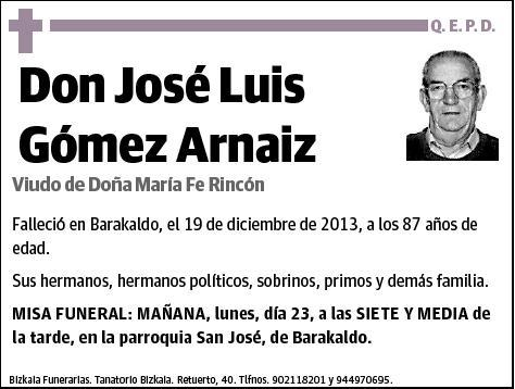 GOMEZ ARNAIZ,JOSE LUIS