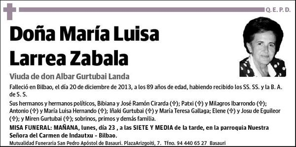 LARREA ZABALA,MARIA LUISA