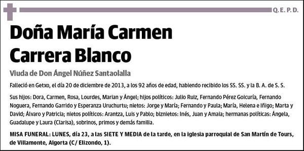 CARRERA BLANCO,MARIA CARMEN