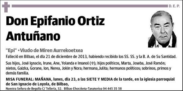 ORTIZ ANTUÑANO,EPIFANIO