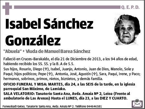 SANCHEZ GONZALEZ,ISABEL