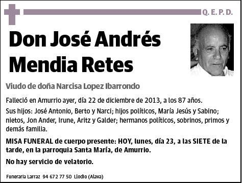 MENDIA RETES,JOSE ANDRES