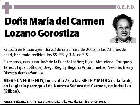 LOZANO GOROSTIZA,MARIA DEL CARMEN