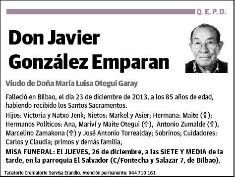 GONZALEZ EMPARAN,JAVIER