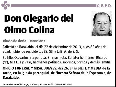 DEL OLMO COLINA,OLEGARIO