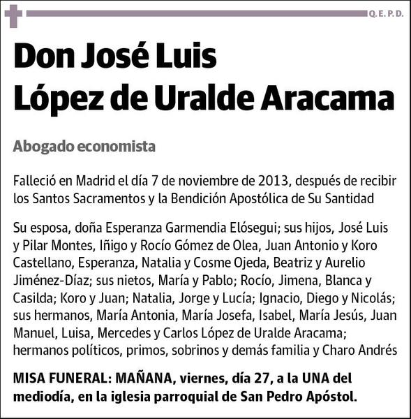 LOPEZ DE URALDE ARACAMA,JOSE LUIS