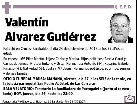 ALVAREZ GUTIERREZ,VALENTIN