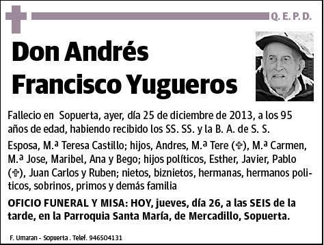 FRANCISCO YUGUEROS,ANDRES